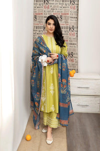 3 Pcs Women's Unstitched Embroidered Suit